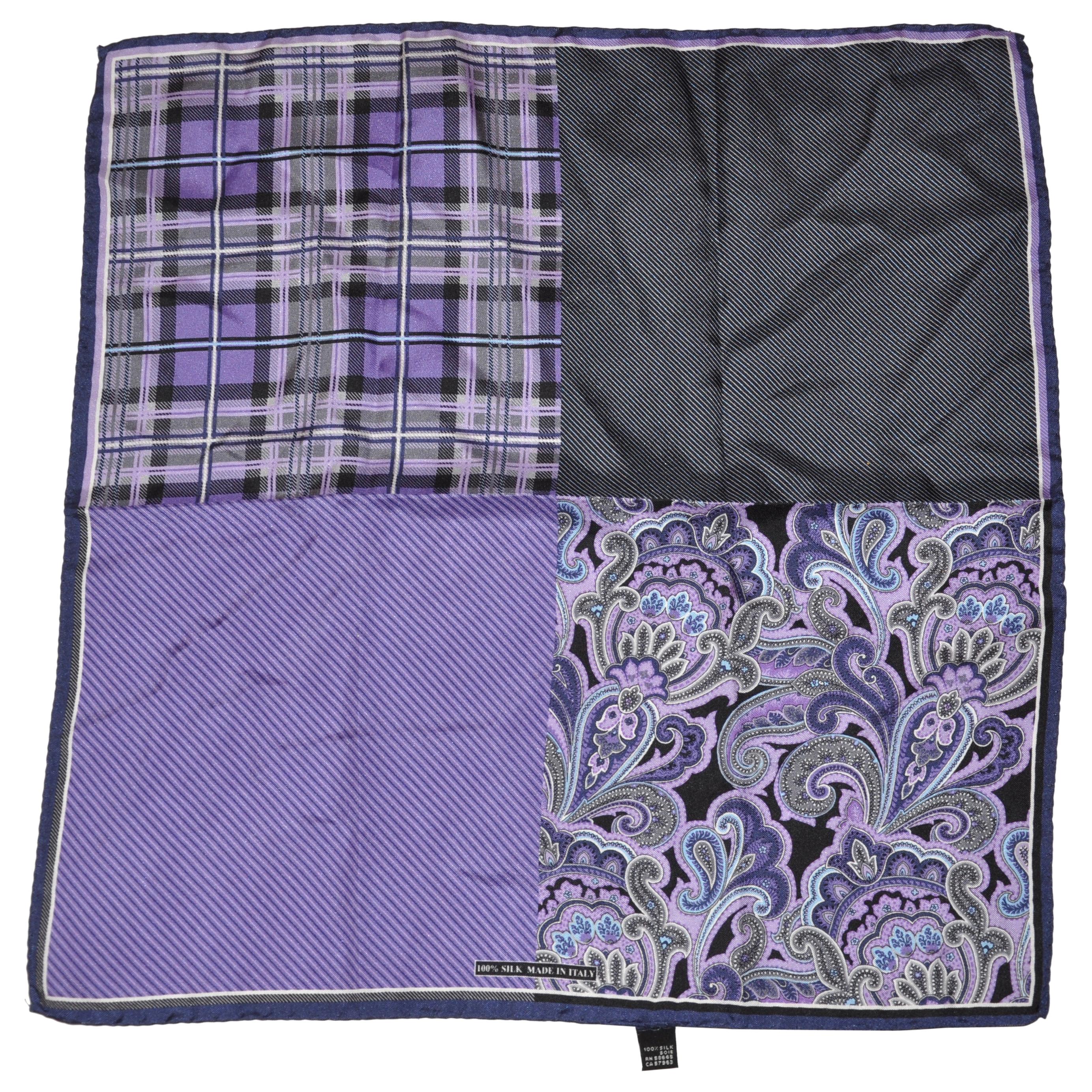 Beautifully Elegant Shades of Lavender & Violet Silk Handkerchief