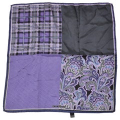 Fazzoletto di seta dalle bellissime ed eleganti sfumature di lavanda e viola