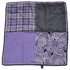 Used Beautifully Elegant Shades of Lavender & Violet Silk Handkerchief