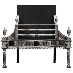 Beautifully Engraved Georgian Style Steel Firegrate