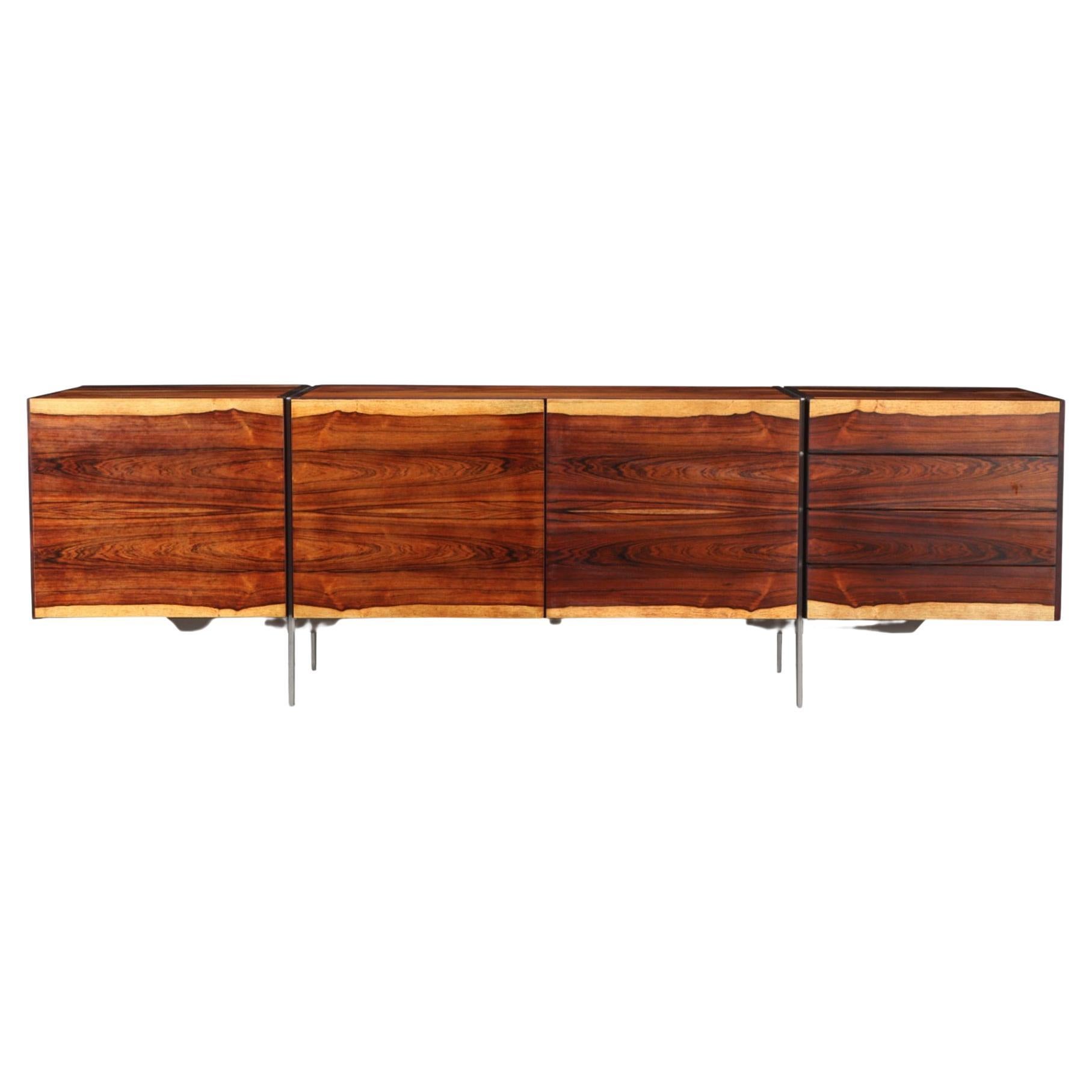Beautifully Figured Rosewood Credenza by Heino Schultz