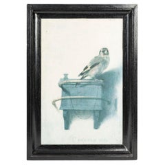 Beautifully Framed Reproduction on Wood from the 20th Century.