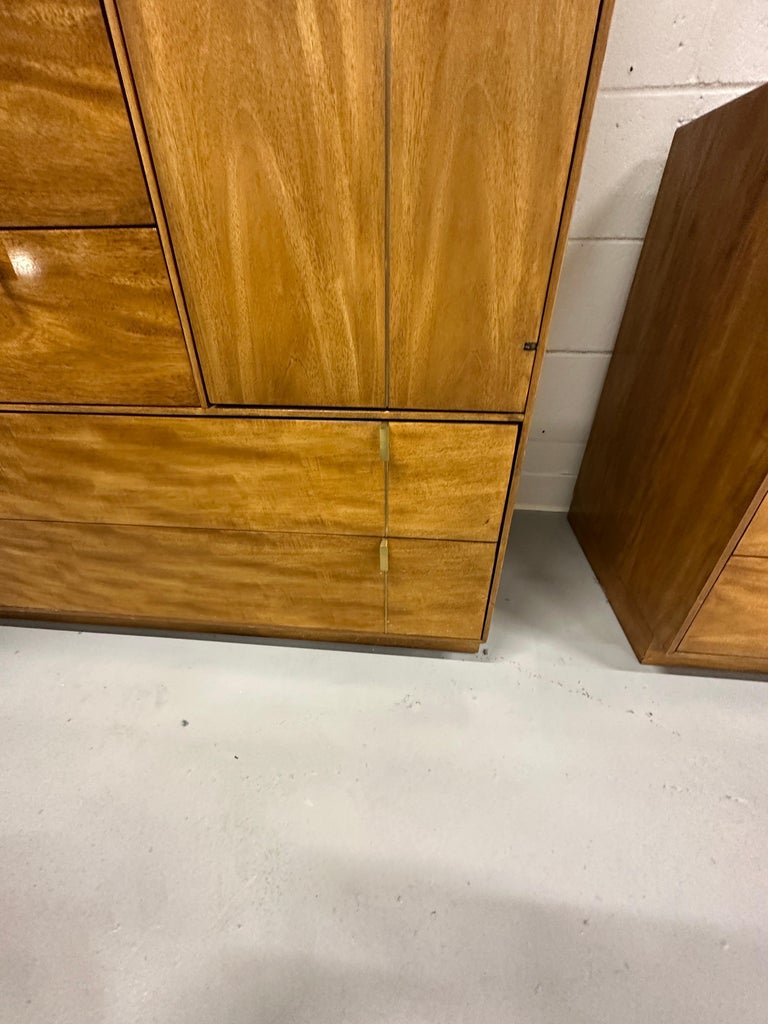 Beautifully Grained MidCentury Modern Tall Bedroom Chest For Sale at