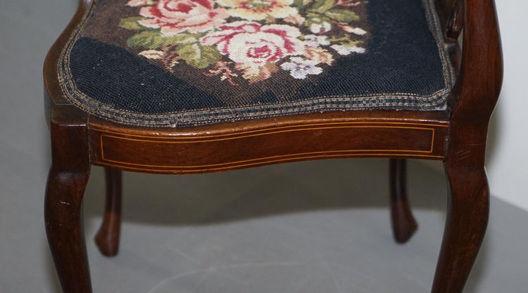 Beautifully Inlaid Sheraton Revival Victorian Corner Chair, Sublime ...