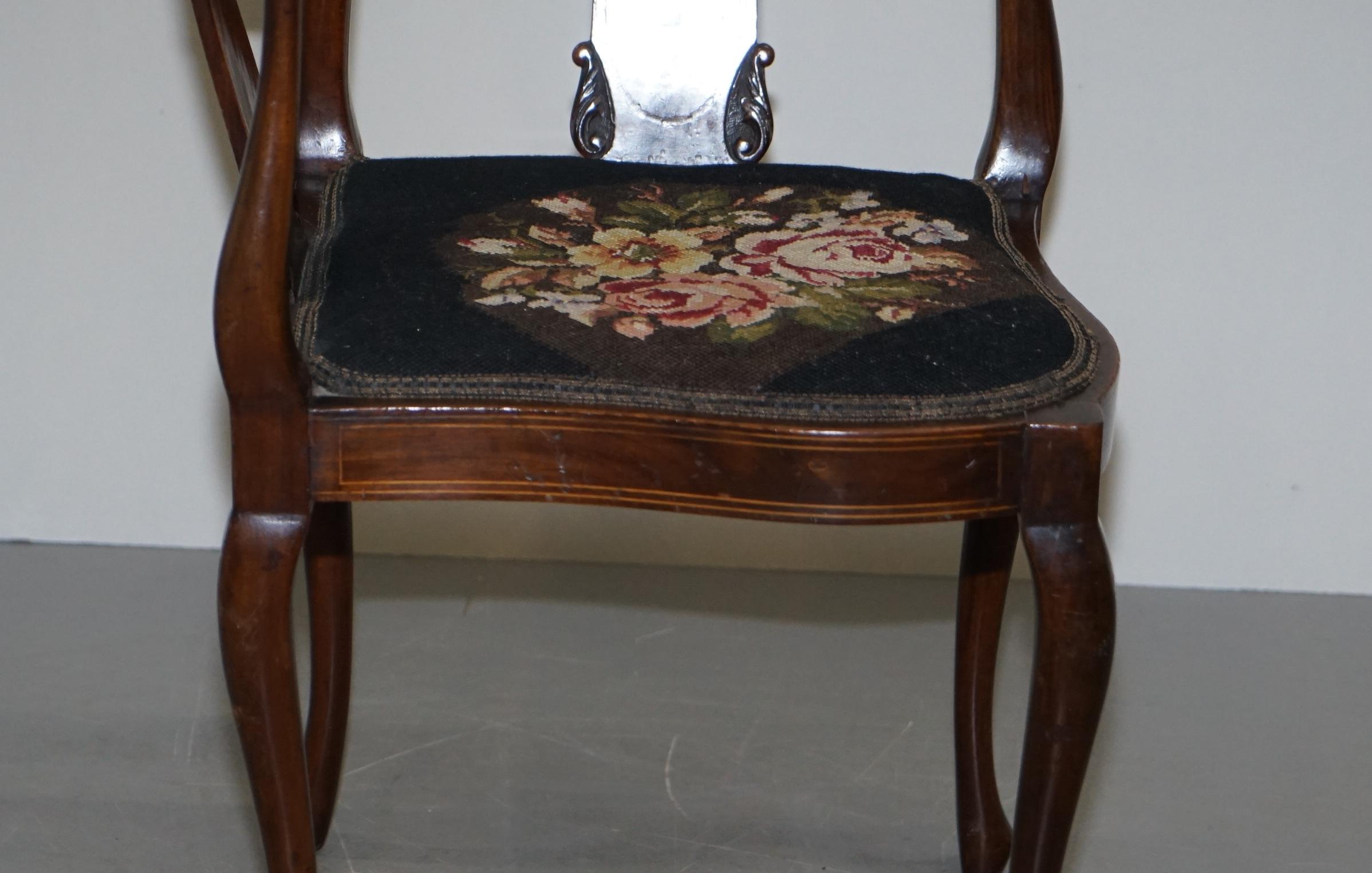 Beautifully Inlaid Sheraton Revival Victorian Corner Chair, Sublime Quality 6