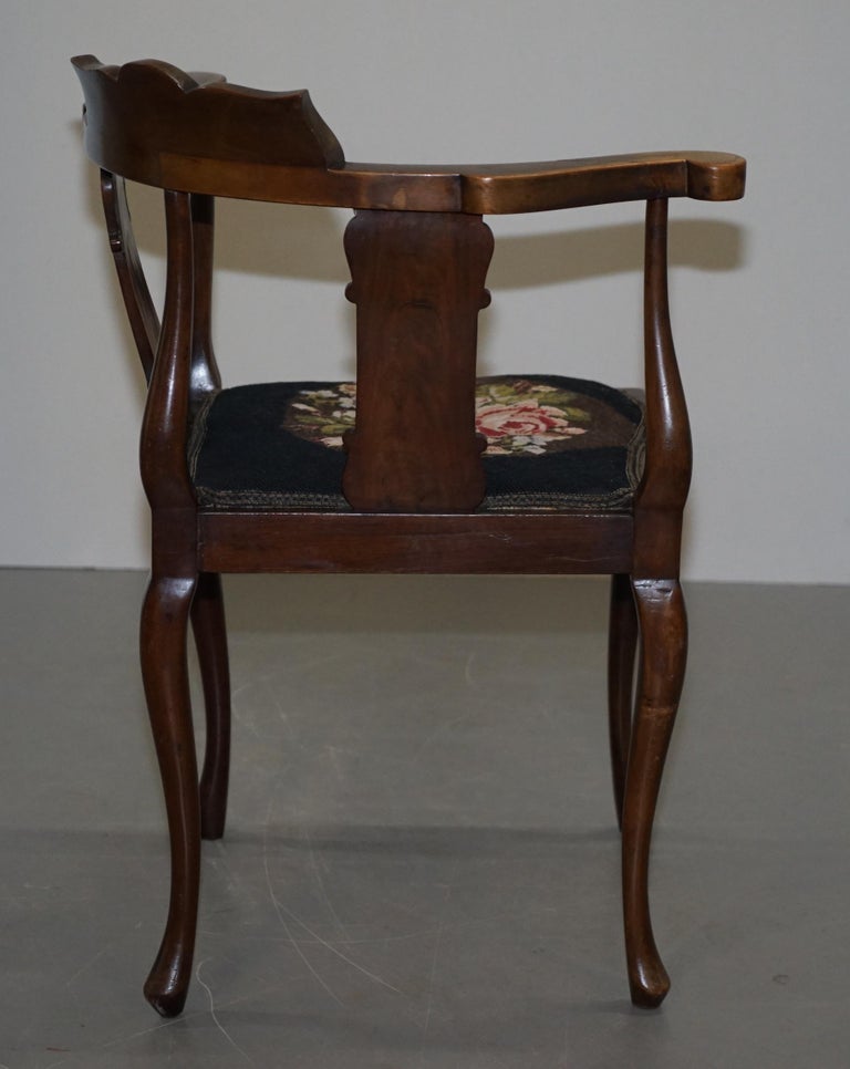 Beautifully Inlaid Sheraton Revival Victorian Corner Chair, Sublime ...