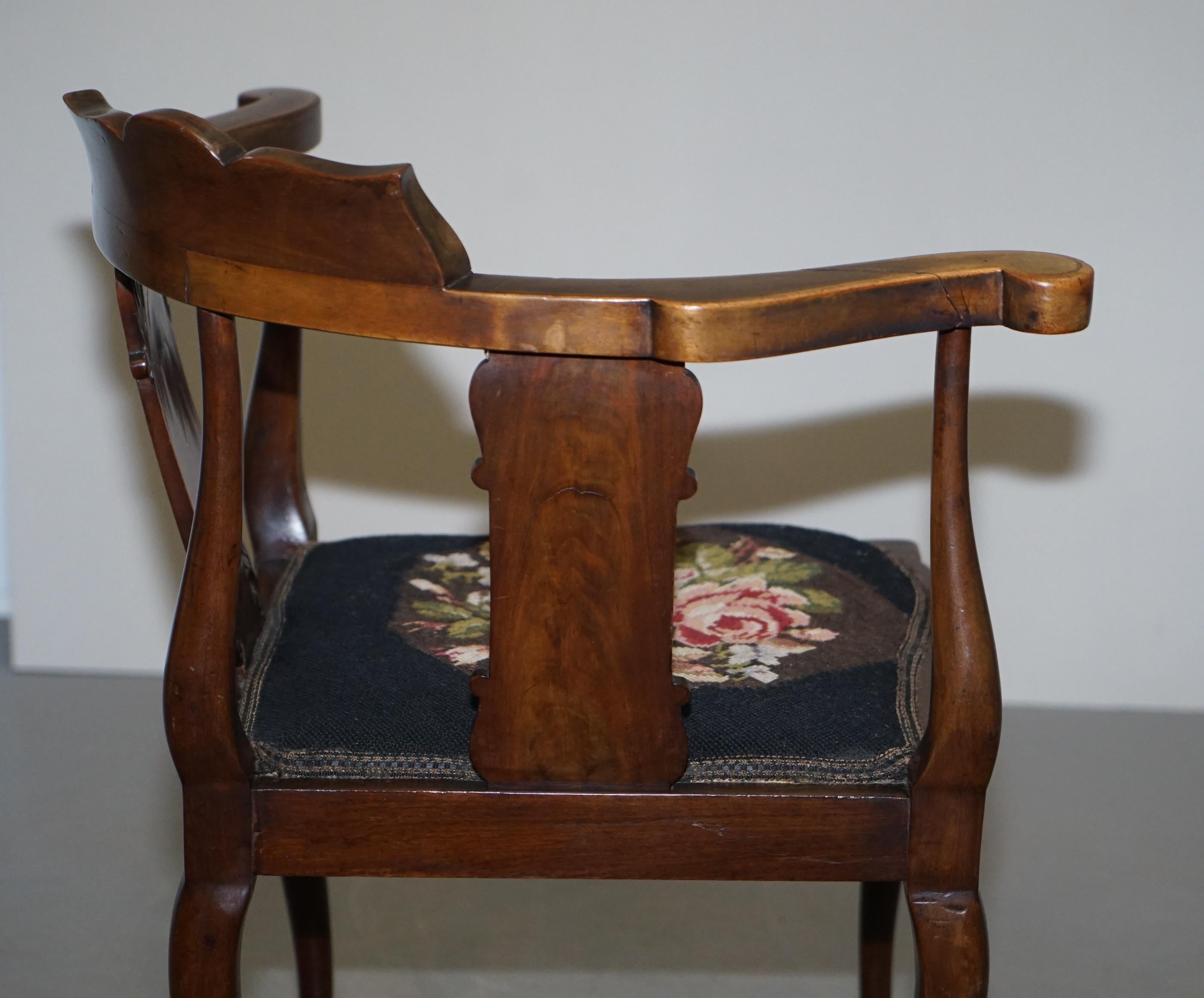 Beautifully Inlaid Sheraton Revival Victorian Corner Chair, Sublime Quality 8