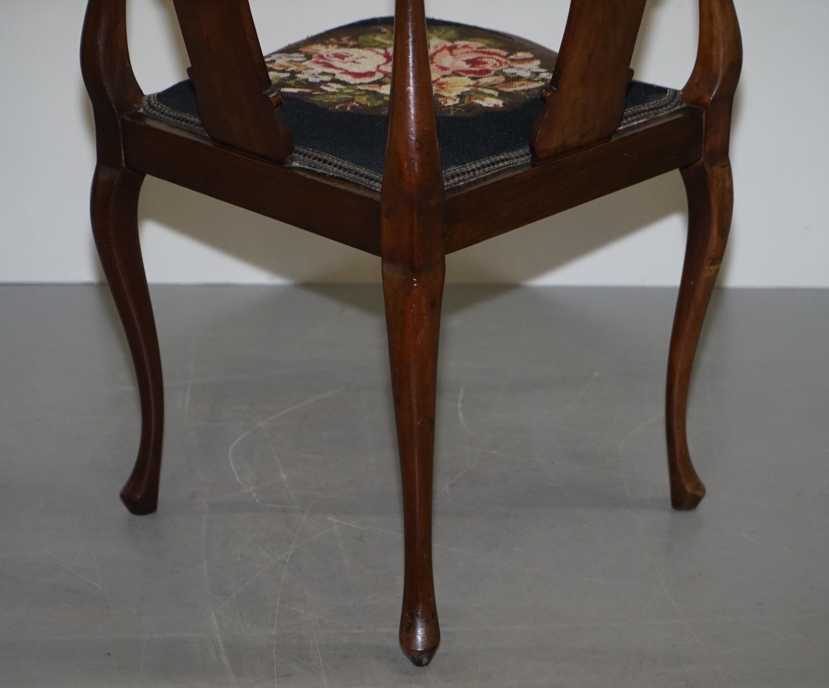 Beautifully Inlaid Sheraton Revival Victorian Corner Chair, Sublime Quality 11