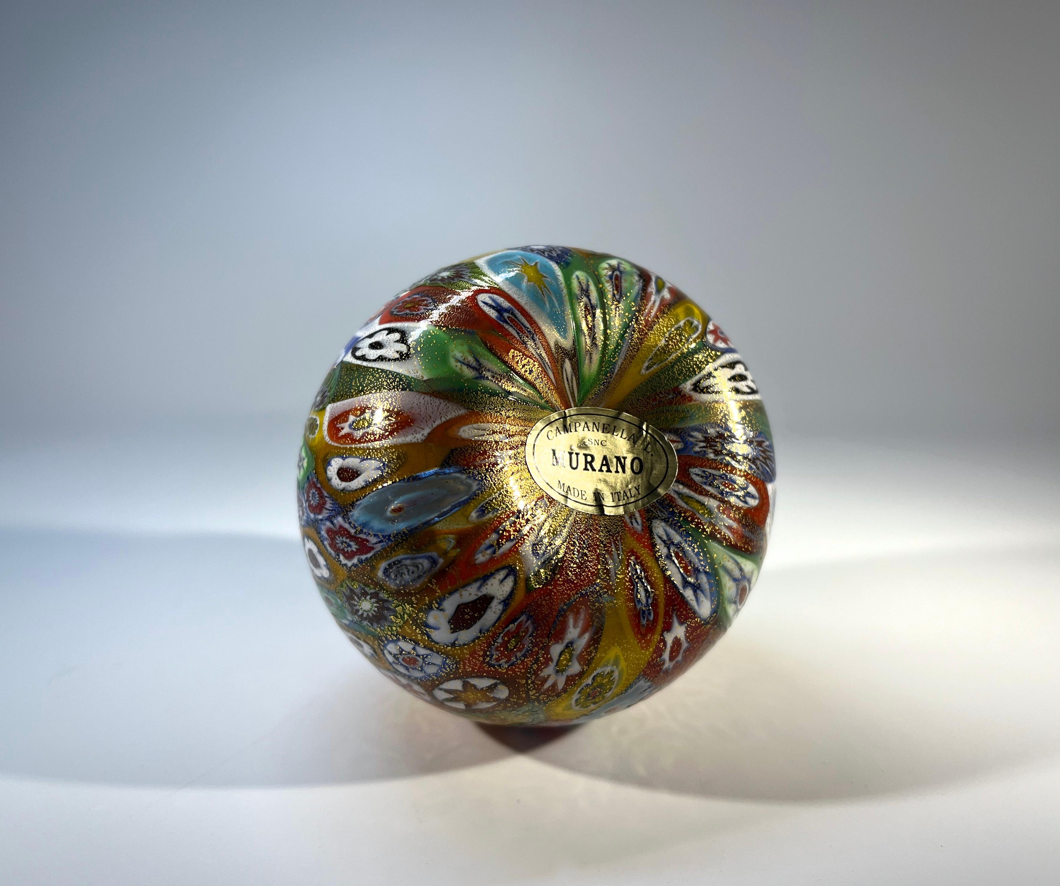Beautifully Intricate, Millefiori Venetian Glass Perfume Bottle Mid 20th Century 7