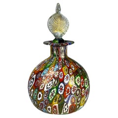 Beautifully Intricate, Millefiori Venetian Glass Perfume Bottle Mid 20th Century