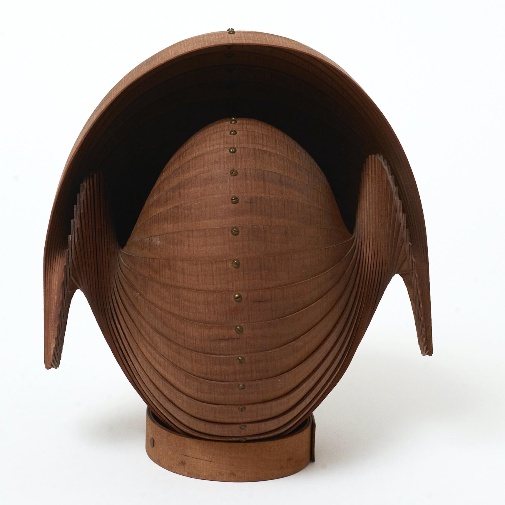 Mid-Century Modern Beautifully Made Bentwood Nautilus Form Sculpture, circa 1970s For Sale