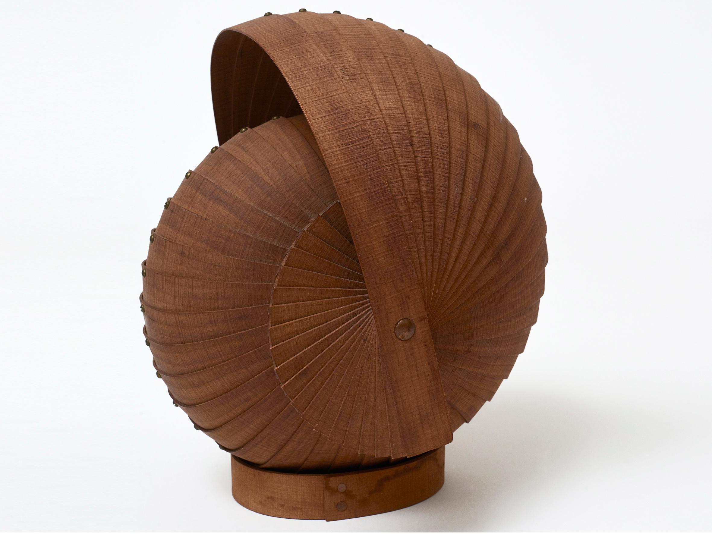 Beautifully Made Bentwood Nautilus Form Sculpture, circa 1970s In Good Condition For Sale In New York, NY