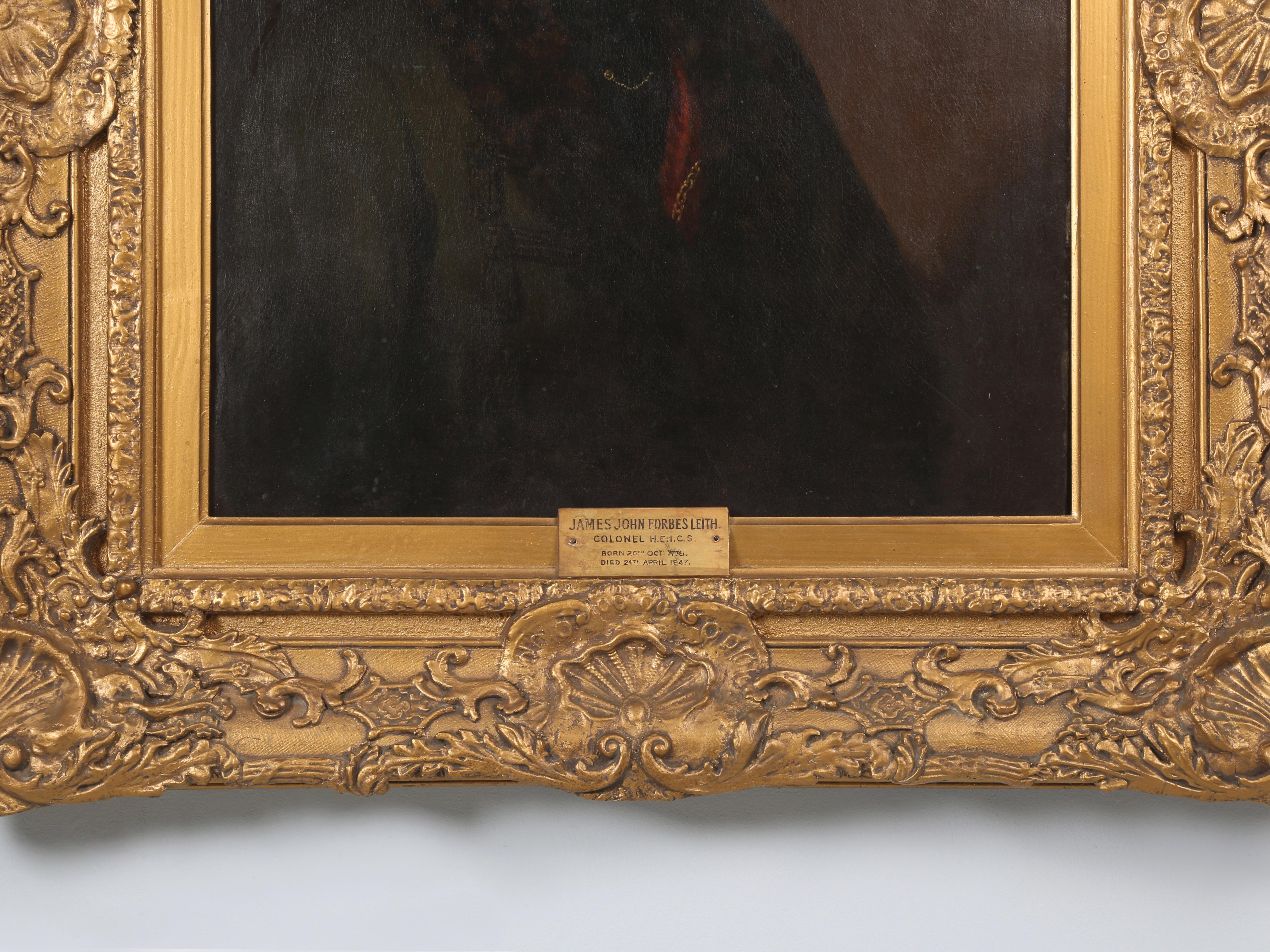 Dipinto a olio di James John Forbes Leith, nato a Coloni nel 1778, splendidamente lavorato in vendita 3