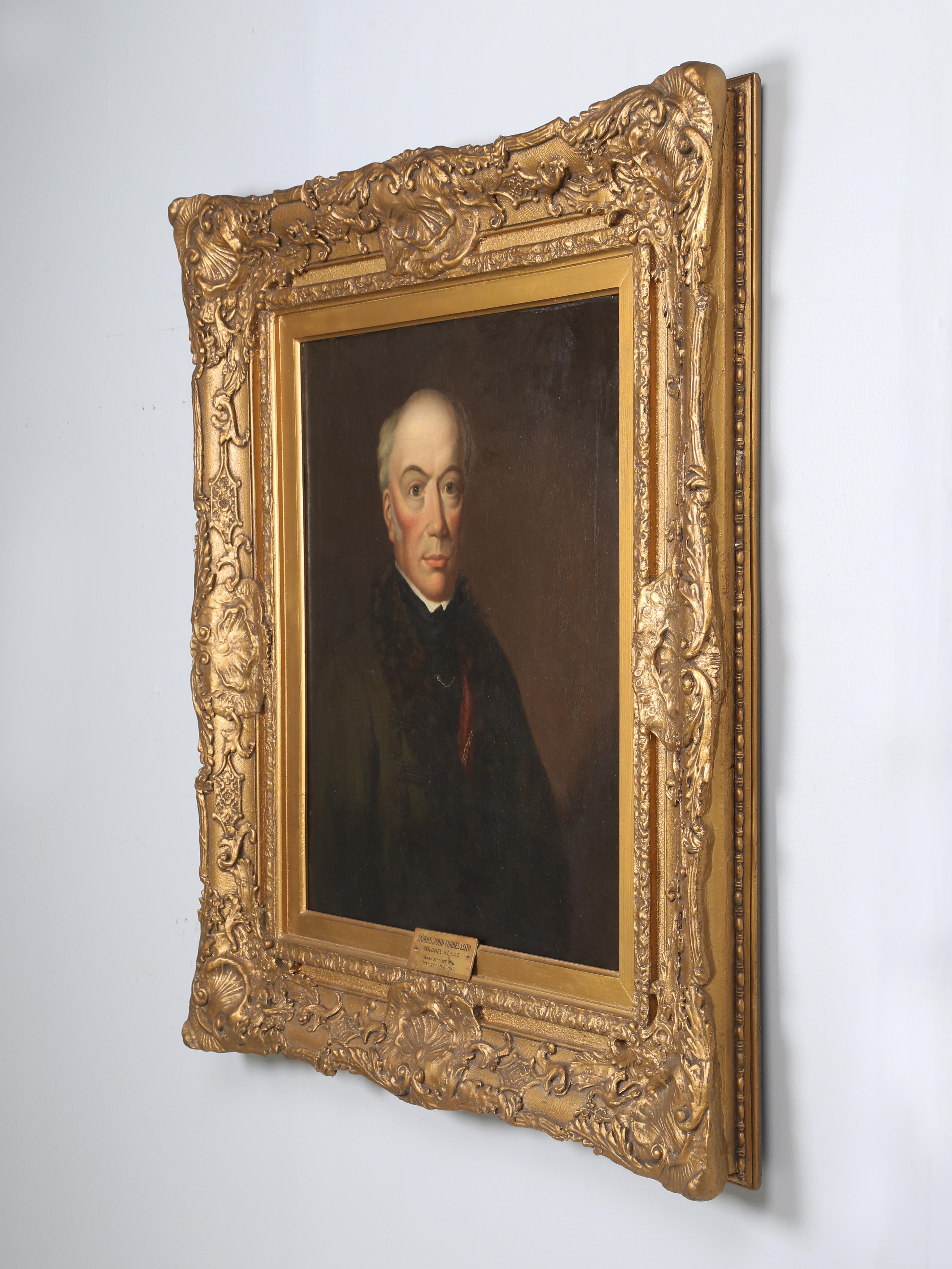 Dipinto a olio di James John Forbes Leith, nato a Coloni nel 1778, splendidamente lavorato in vendita 5