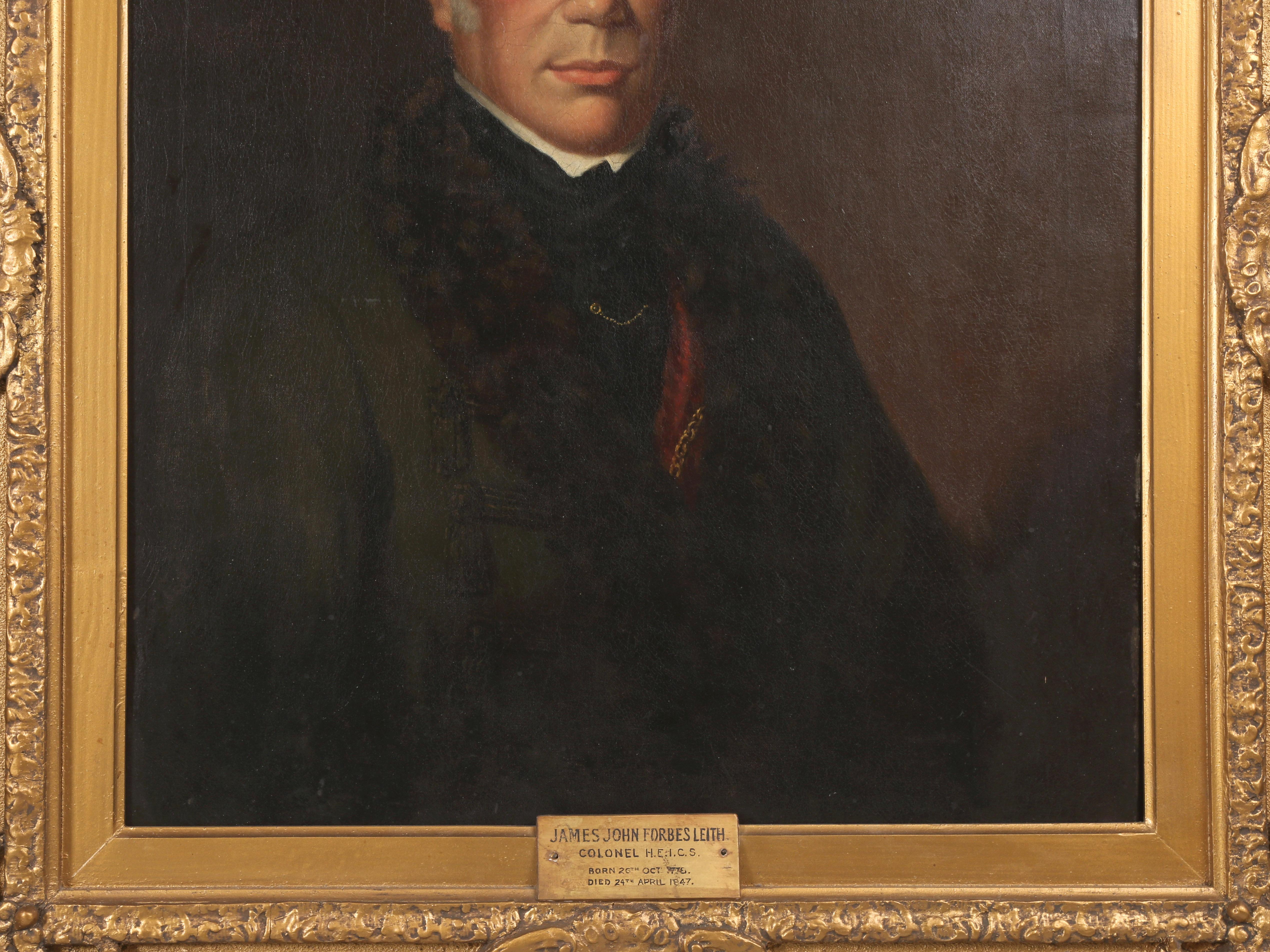 Dipinto a olio di James John Forbes Leith, nato a Coloni nel 1778, splendidamente lavorato in vendita 1