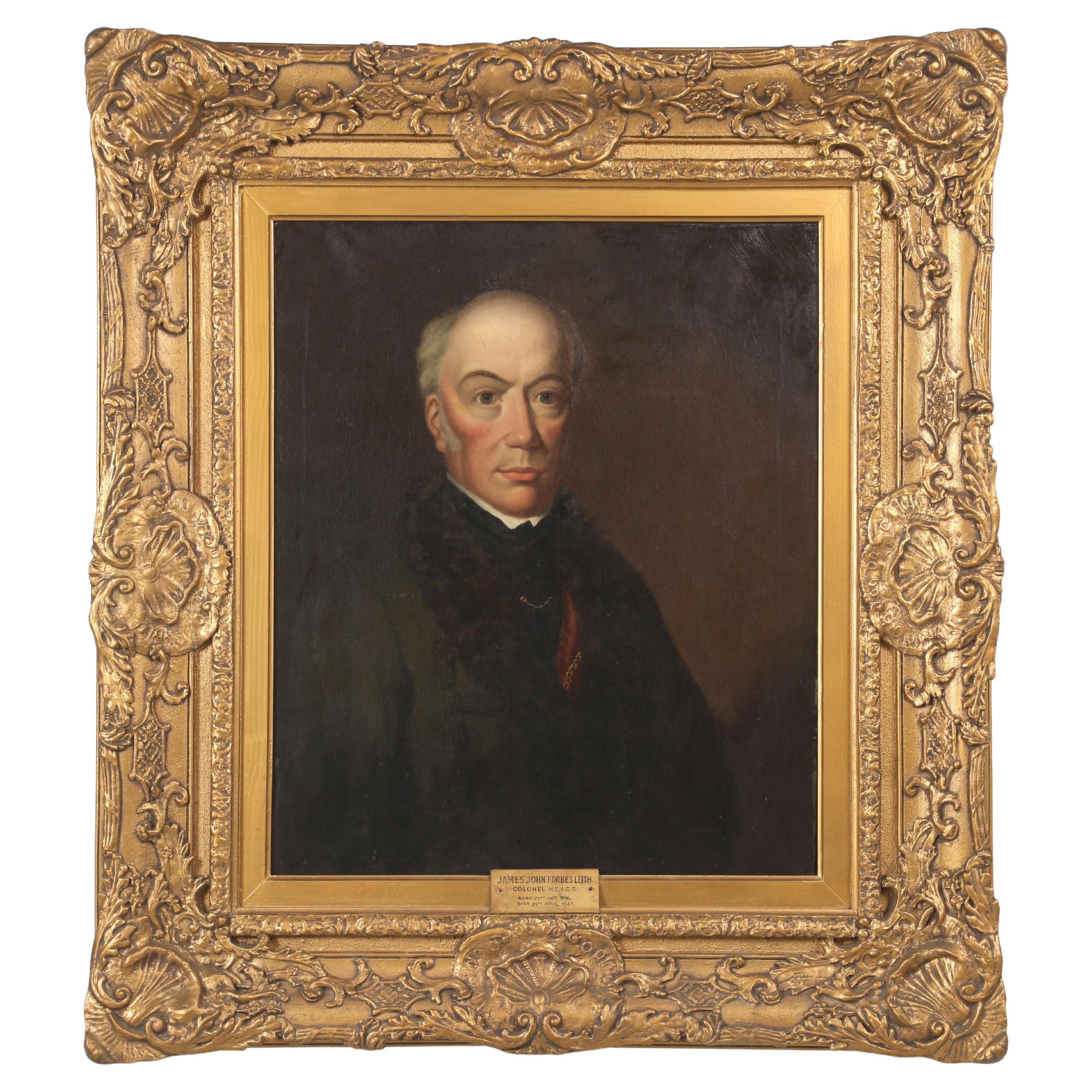 Dipinto a olio di James John Forbes Leith, nato a Coloni nel 1778, splendidamente lavorato in vendita