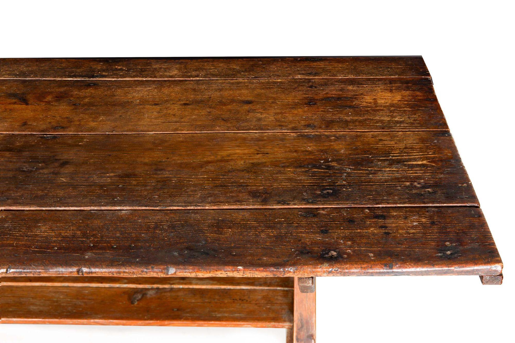 Beautifully Patinated 19th Century American Harvest Farm Table 8