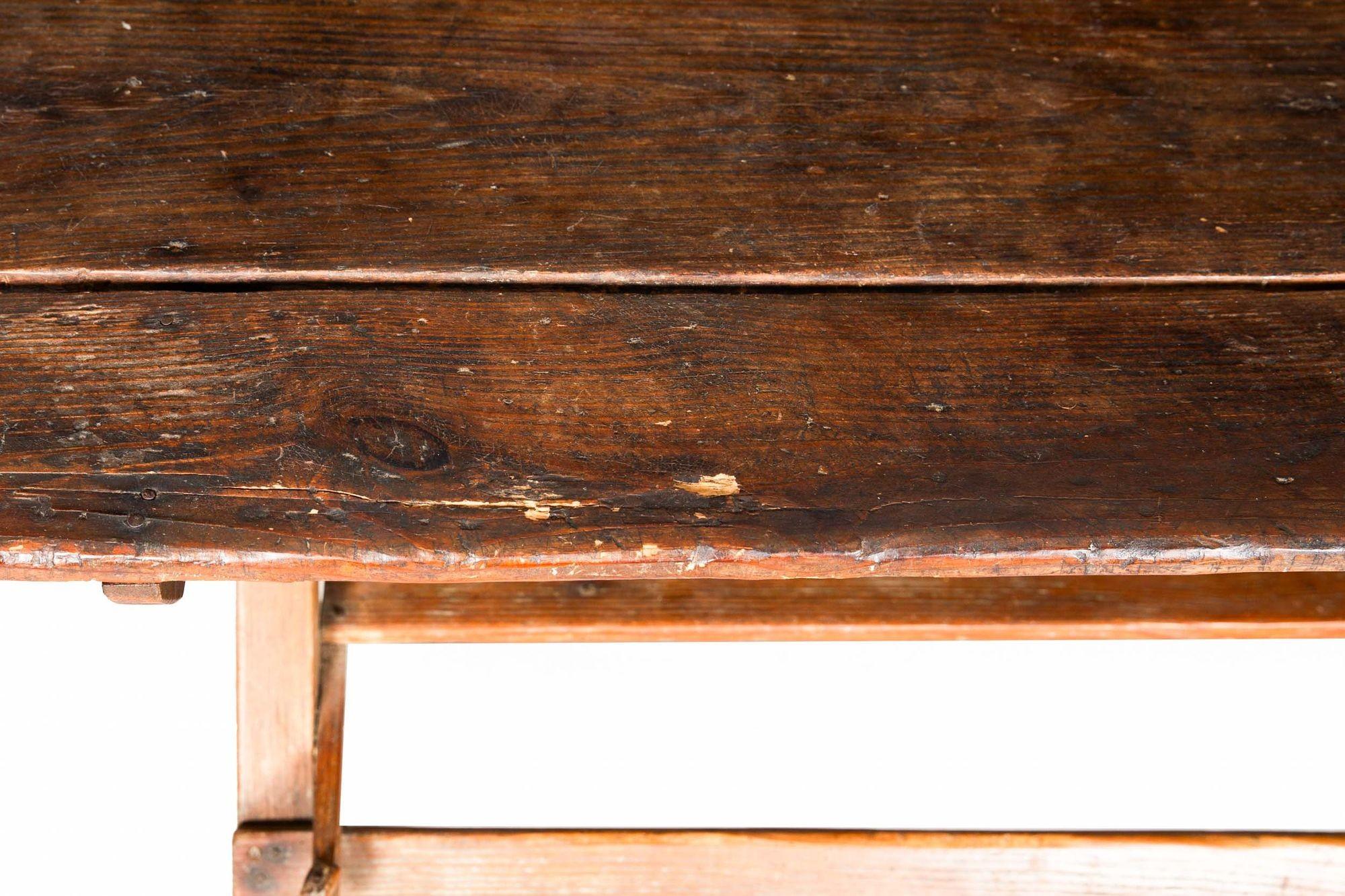 Beautifully Patinated 19th Century American Harvest Farm Table 10