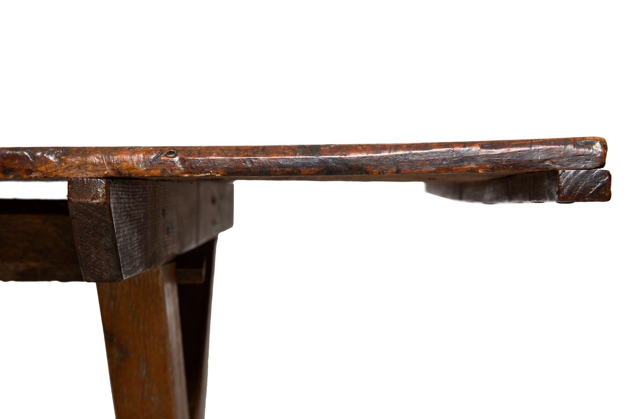 Beautifully Patinated 19th Century American Harvest Farm Table 12