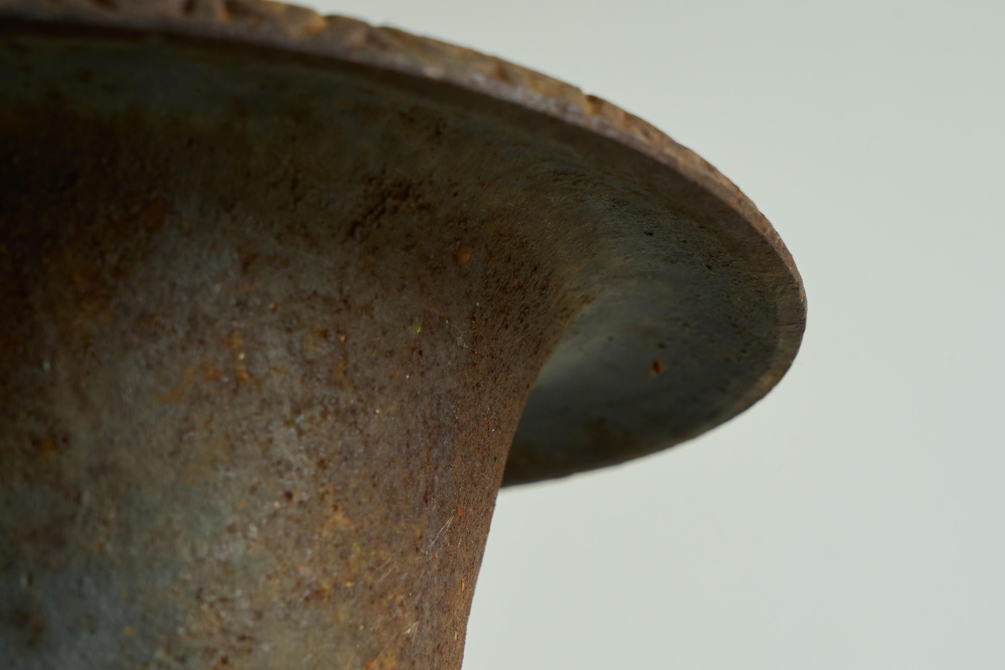 Beautifully Patinated Neoclassical Cast Iron Vase or Planter Late 19th Century For Sale 2