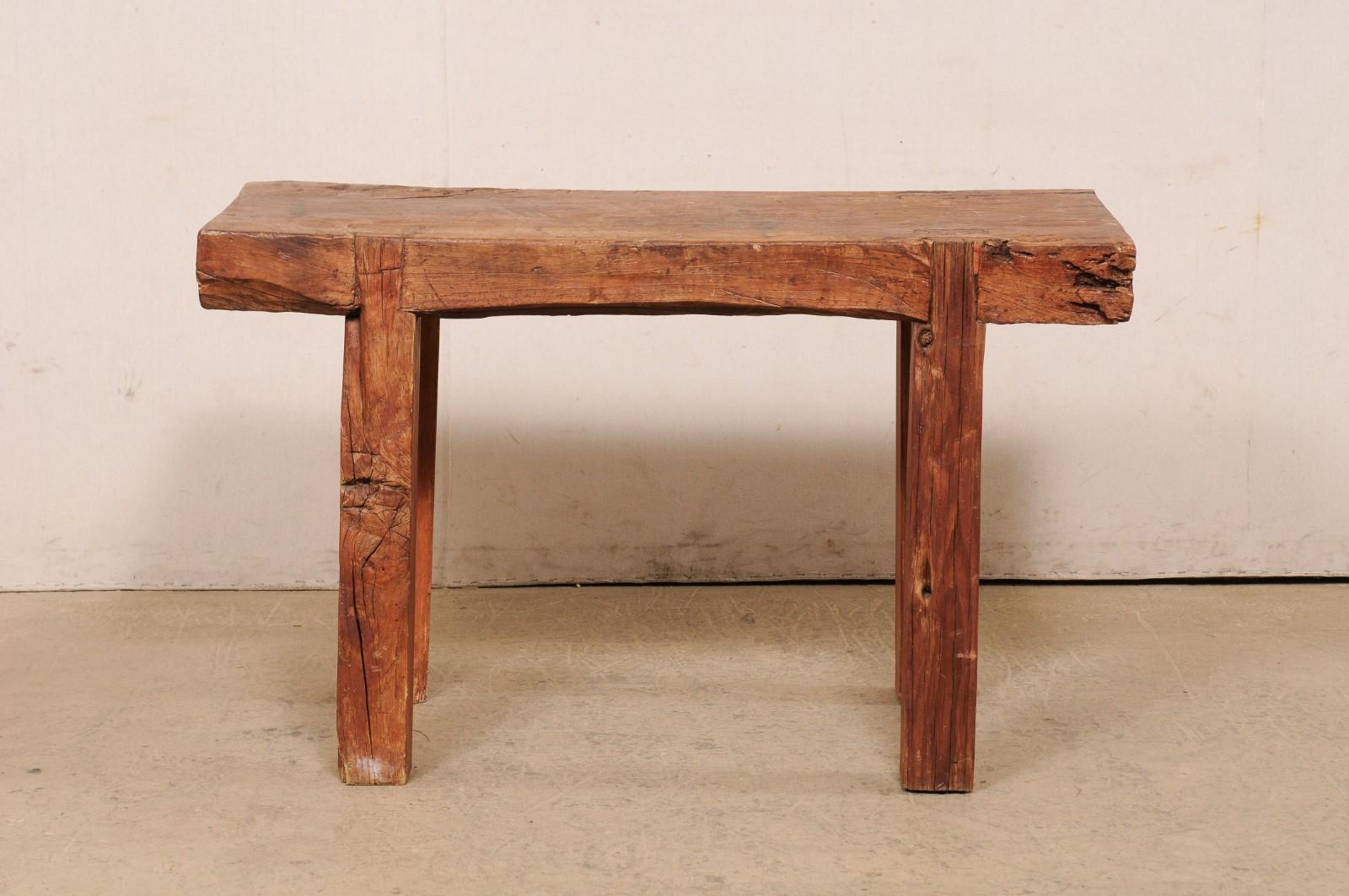 Beautifully Rustic Thick Chopping Block Top Table Would Be a Great Sink Base 4