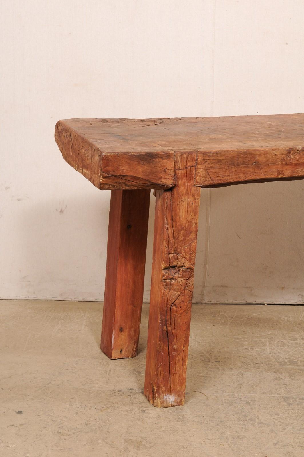 Asian Beautifully Rustic Thick Chopping Block Top Table Would Be a Great Sink Base