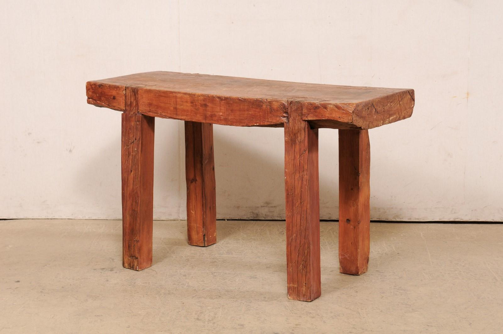 Wood Beautifully Rustic Thick Chopping Block Top Table Would Be a Great Sink Base