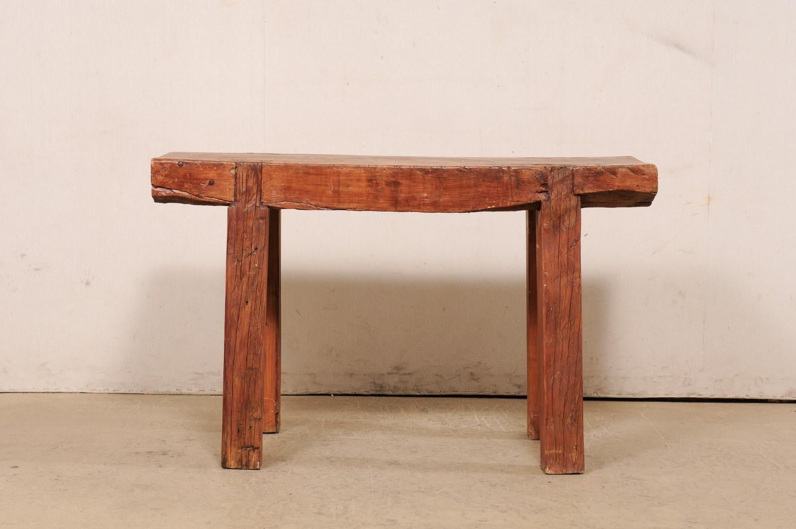 Beautifully Rustic Thick Chopping Block Top Table Would Be a Great Sink Base 1