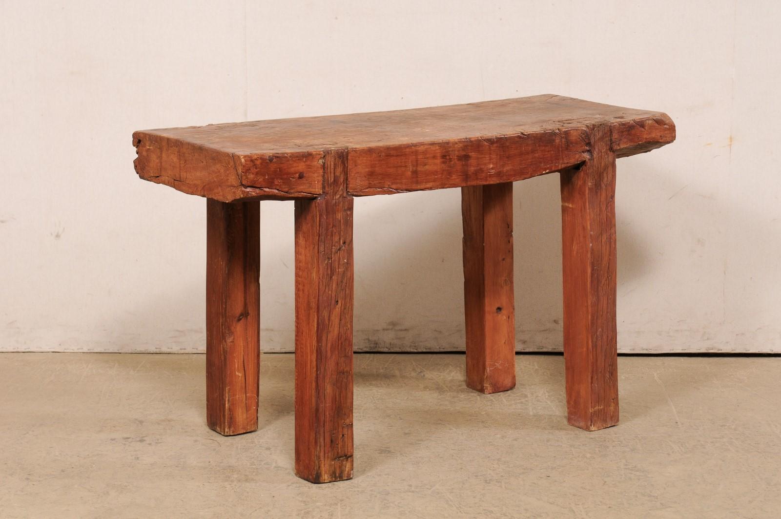 Beautifully Rustic Thick Chopping Block Top Table Would Be a Great Sink Base 2