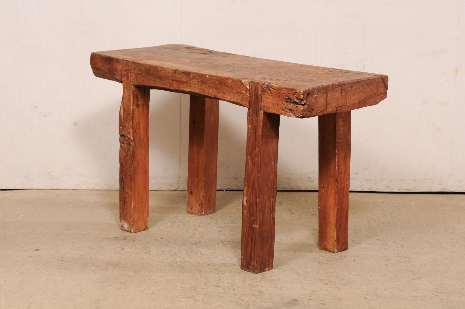 Beautifully Rustic Thick Chopping Block Top Table Would Be a Great Sink Base 3