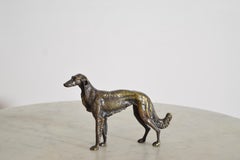 Beautifully Sculptured Bronze Borzoi Russian Wolfhound