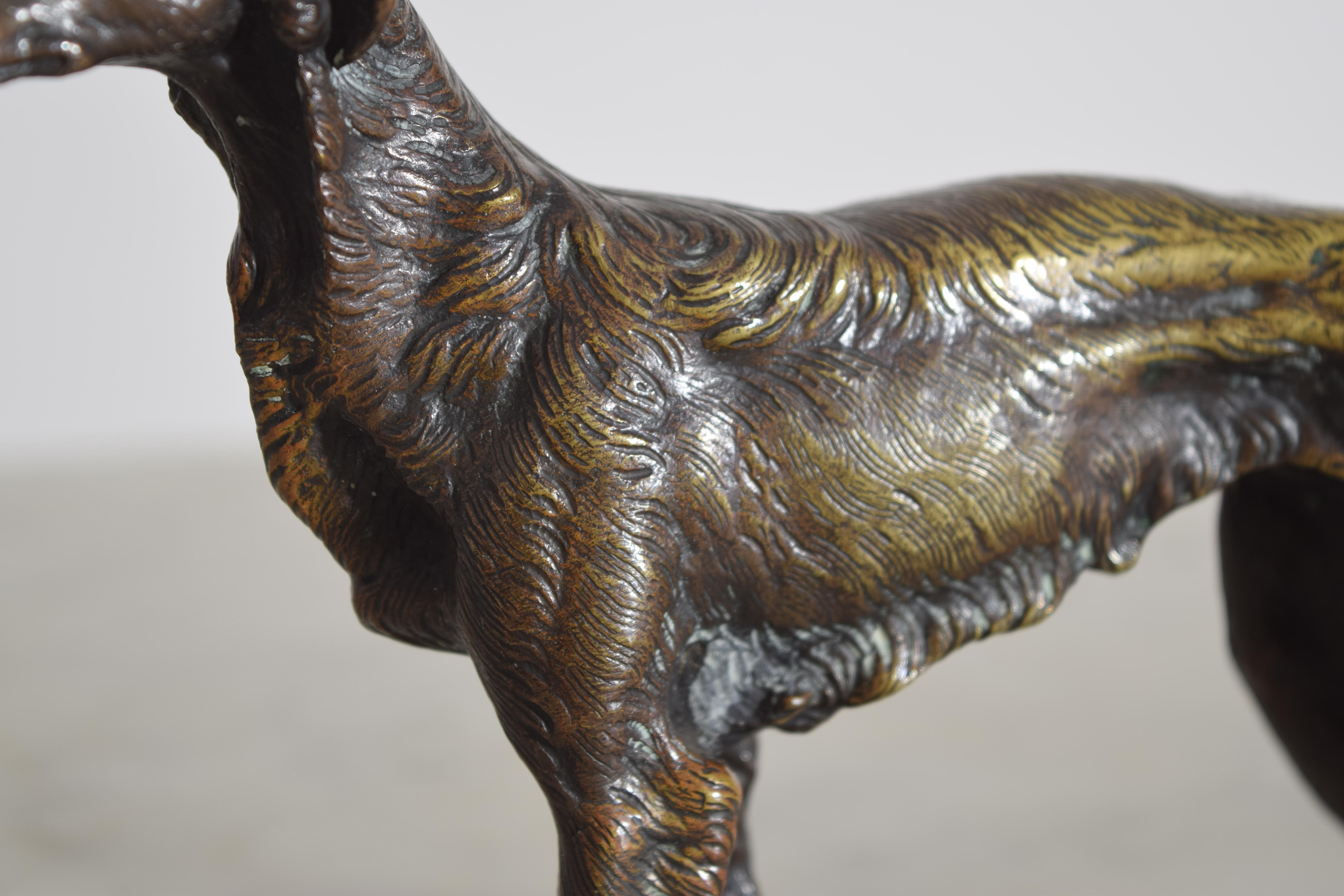 Calco Bellissima scultura in bronzo Borzoi Russian Wolfhound in vendita