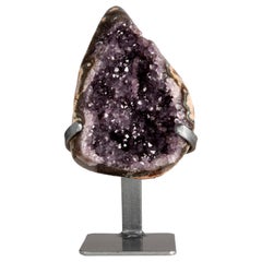 Beautifully Shaped Amethyst Cluster with Agate, Celadonite and White Quartz