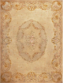 Beautifully Soft Large Floral Antique French Savonnerie Carpet 13'6" x 18'