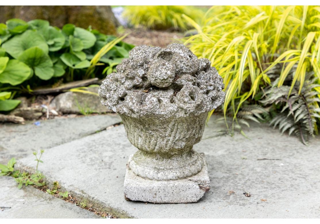 Cesta de frutas de cemento para el jardín Cemento
