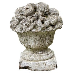 Beautifully Weathered Cement Garden Fruit Basket 