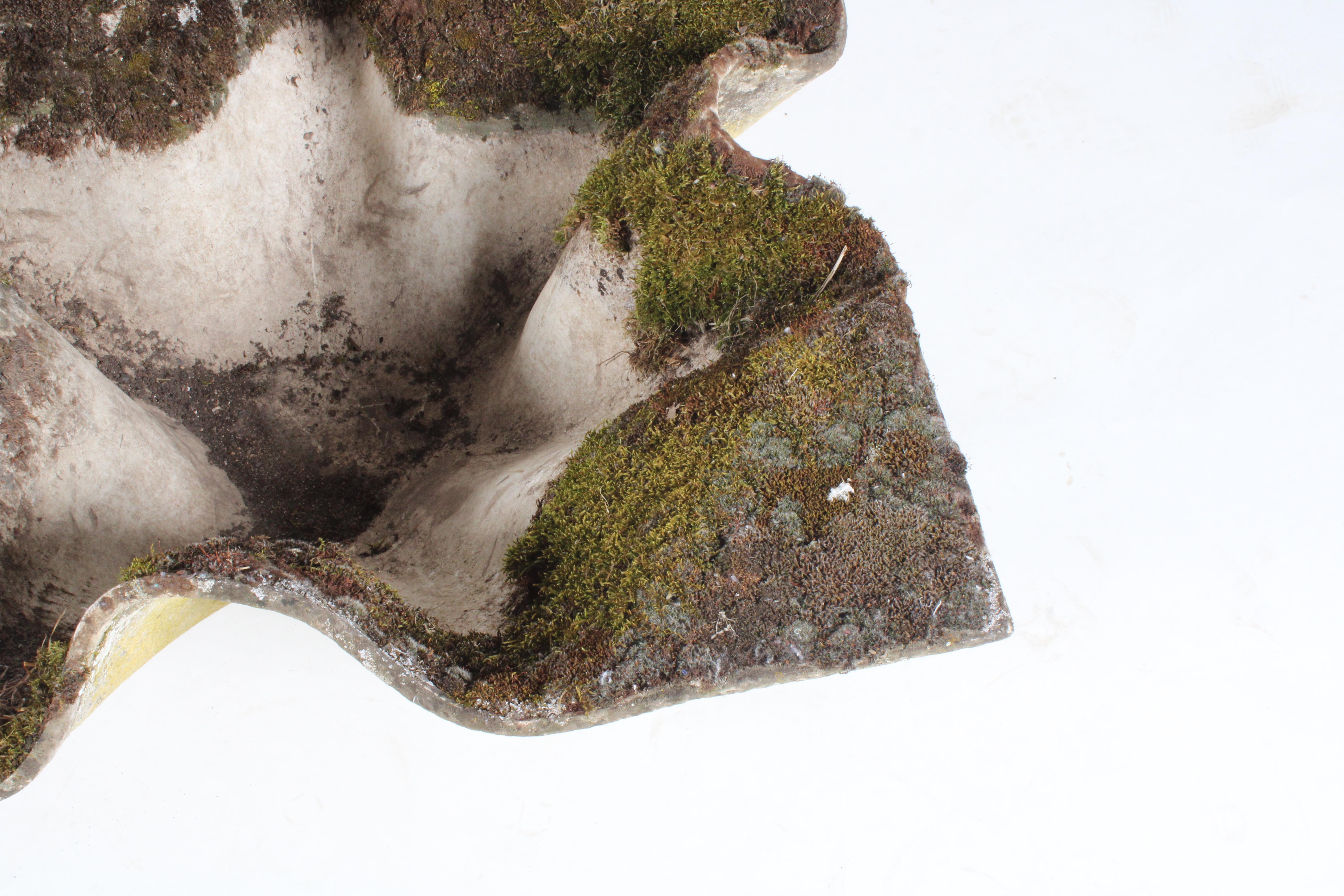 Mid-20th Century Beautifully weathered pair of 'Elephant Ears' planters by Willy Guhl For Sale
