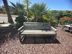 Beautifully weathered Teak park bench from Summit Furniture, 72” , very heavy