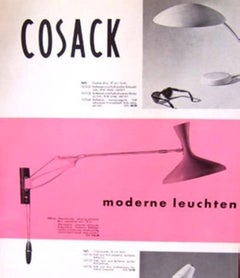 Beautitiful 1950s Swing Arm Counterbalanced Wall Applique by Cosack Leuchten