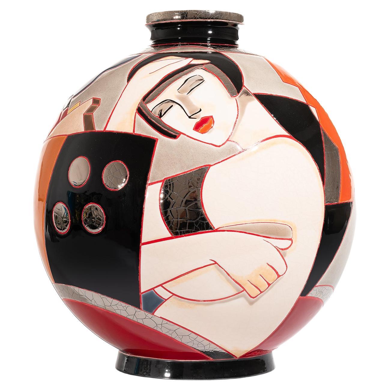 Beauty and the Sailor Vase For Sale