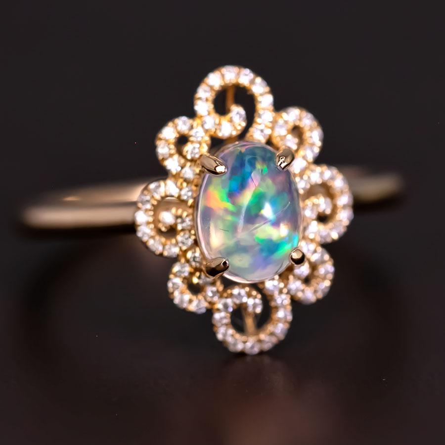 Beauty of Swirls - Mexican Fire Opal Diamond Engagement Wedding Ring 18K Yellow Gold. (The opal has a small internal hairline.)



Design name: Beauty of Swirls

Design idea: This exquisite ring features a stunning Mexican Fire opal as its