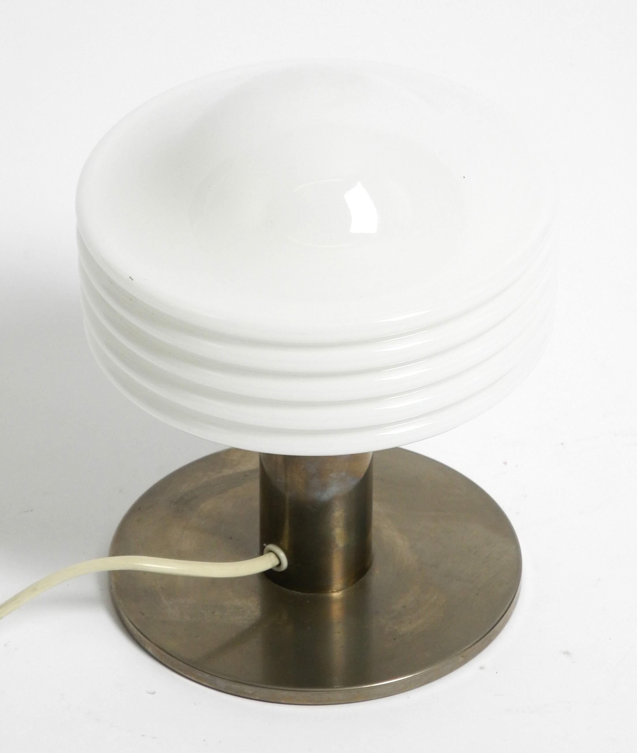 Late 20th Century Beautyful Space Age Table Lamp by Temde with Opal Glass Shade, Switzerland 70s
