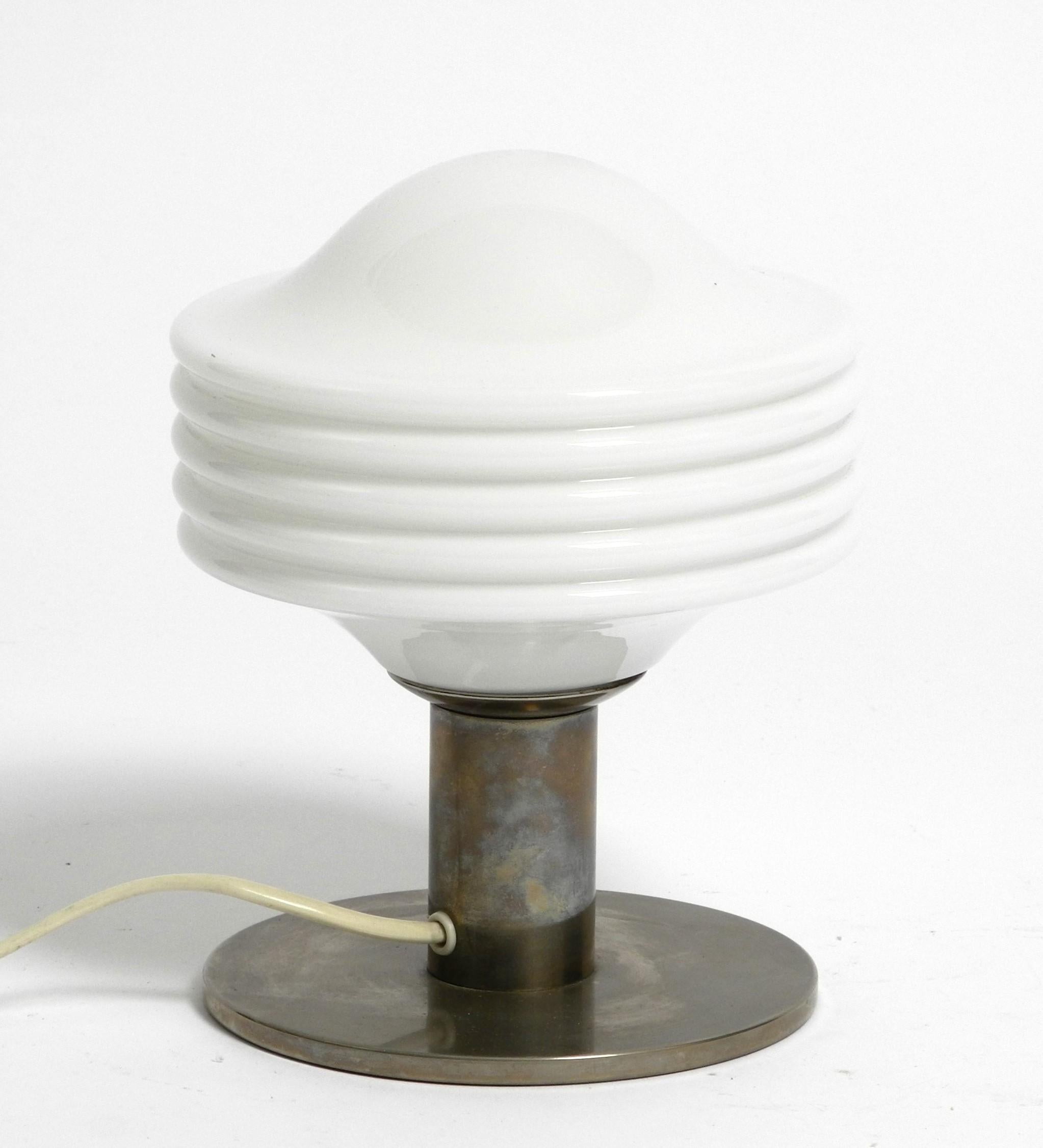 Beautyful Space Age Table Lamp by Temde with Opal Glass Shade, Switzerland 70s 1