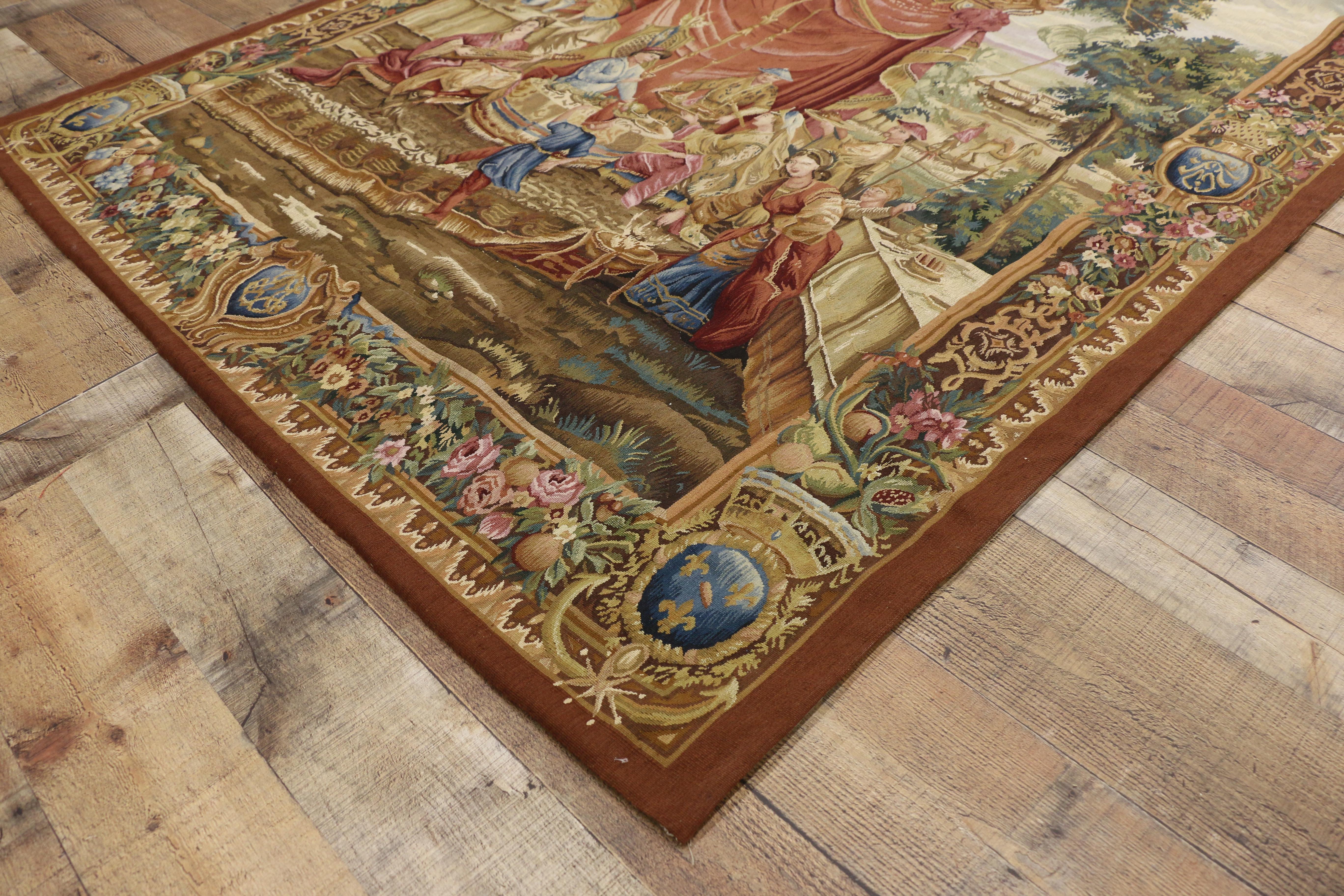 Louis XIV Beauvais French Style Tapestry, The Collation the Story of the Emperor of China For Sale