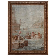 Beauvais tapestry 19th - arrival of fishermen at the gate - H310xL230 - N° 1406