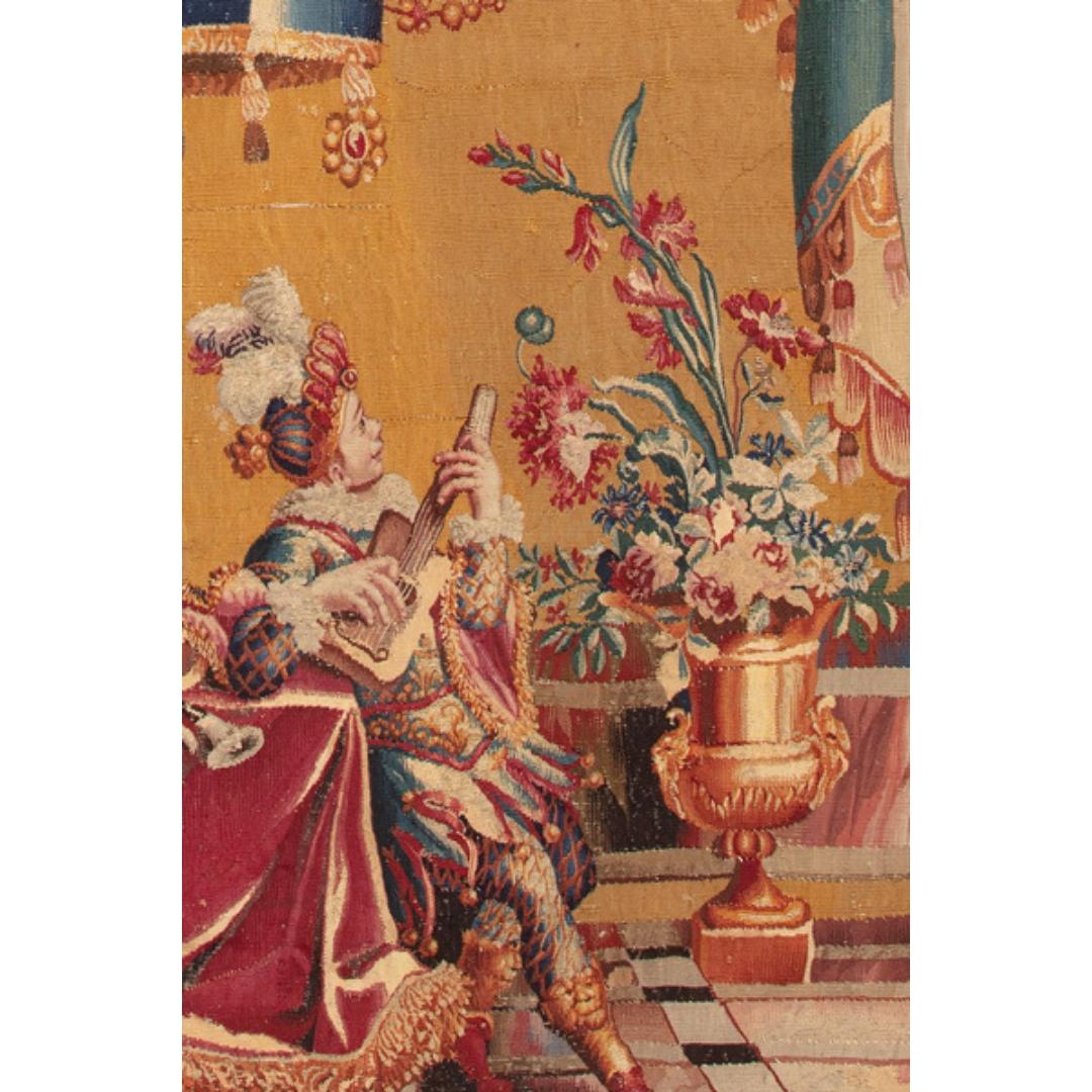 Woven Beauvais Tapestry, Design after Jean Berain For Sale