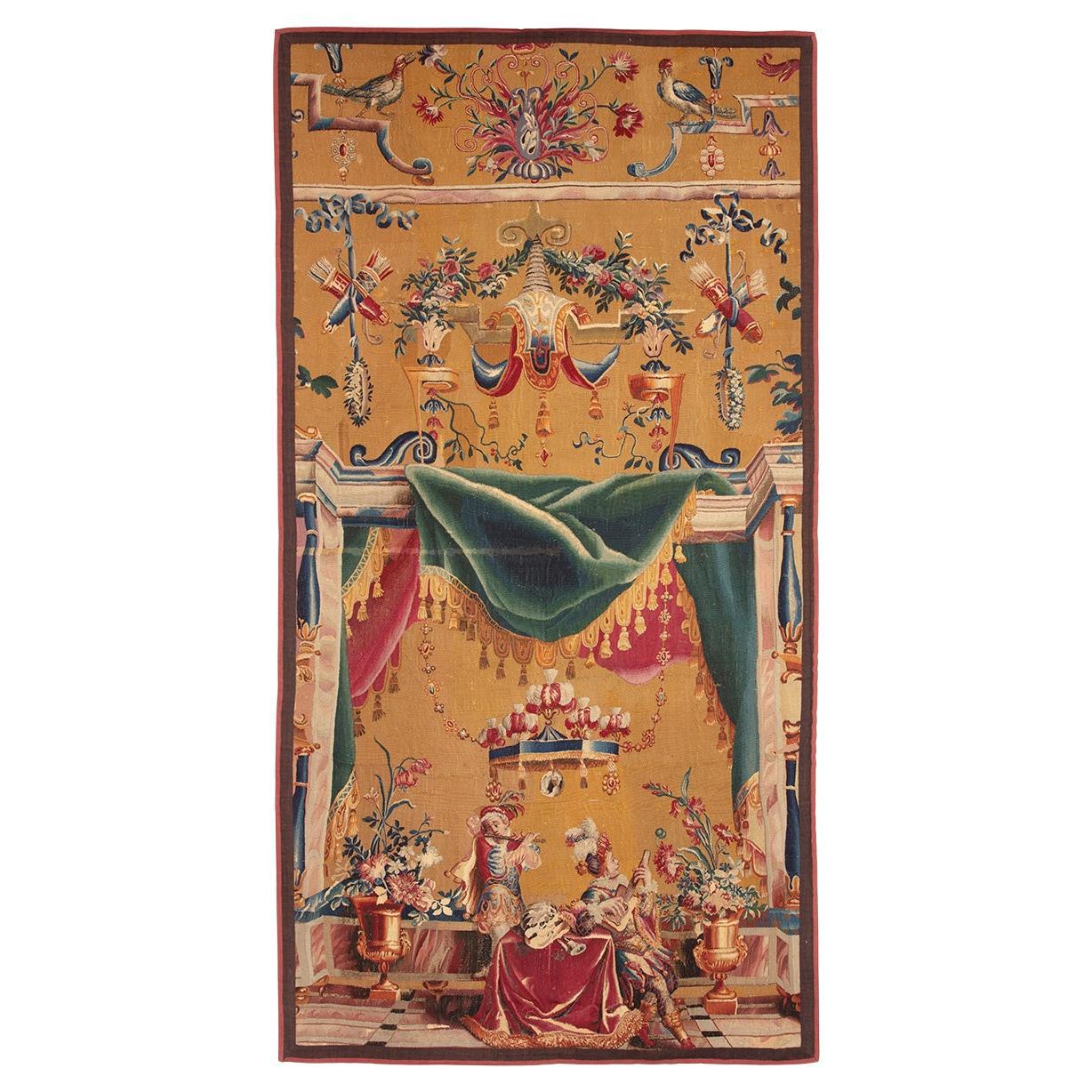 Beauvais Tapestry, Design after Jean Berain For Sale