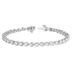Beauvince 3 Prong Tennis Bracelet 8.12 Ct Diamonds in White Gold