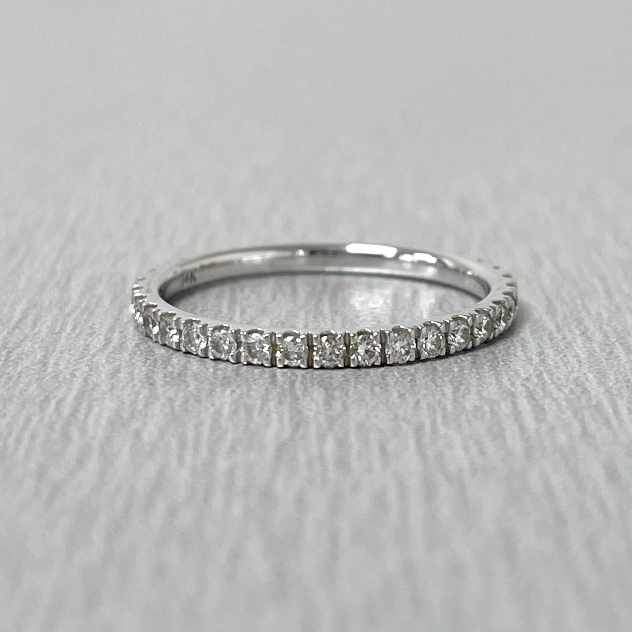 Beauvince Almost Eternity Diamond Band Ring '0.32 Ct Diamonds' in White Gold For Sale 1