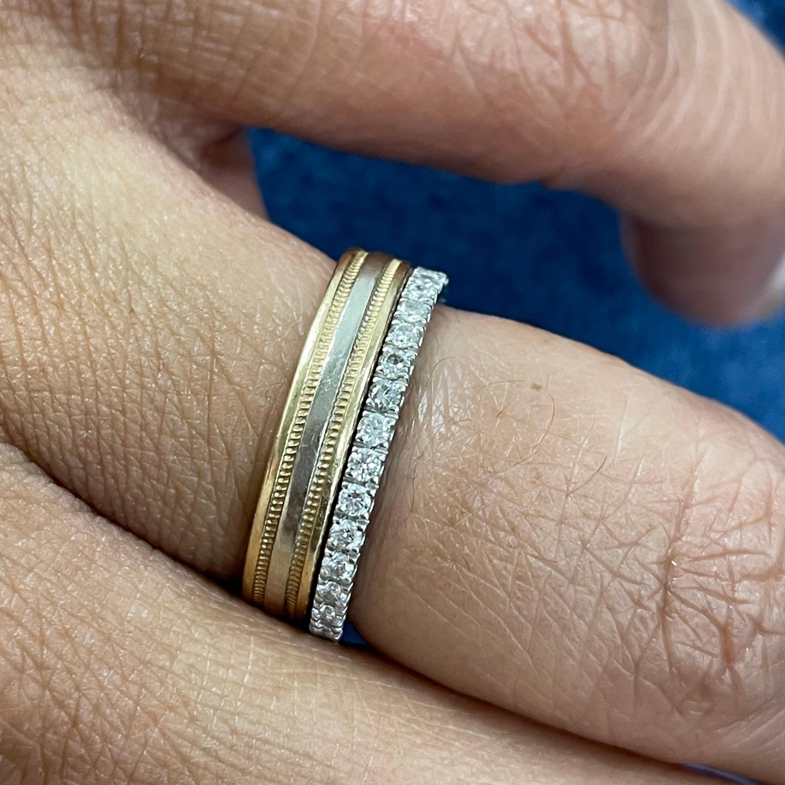 Beauvince Almost Eternity Diamond Band Ring '0.32 Ct Diamonds' in White Gold In New Condition For Sale In New York, NY